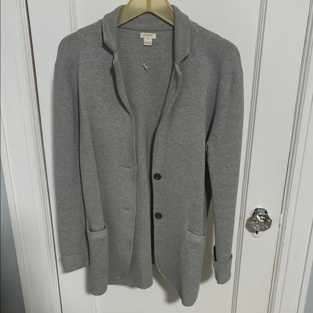 J. Crew Heather Gray Knit Cardigan